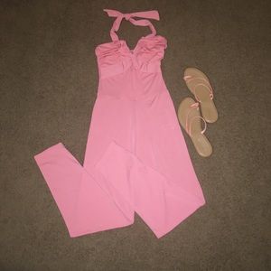 Peach Halter Top Jumpsuit